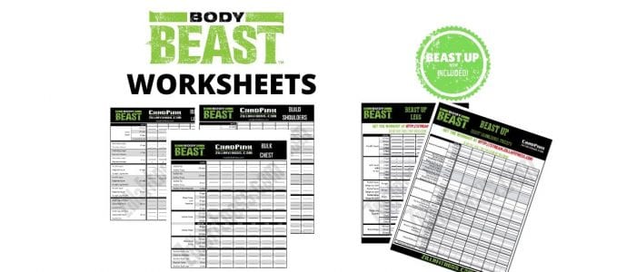 Body Beast Workout sheets